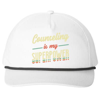 Counseling Is My Superpower School Counselor Snapback Five-Panel Rope Hat