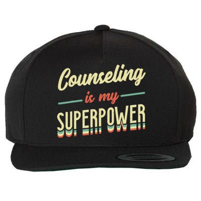 Counseling Is My Superpower School Counselor Wool Snapback Cap