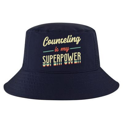 Counseling Is My Superpower School Counselor Cool Comfort Performance Bucket Hat