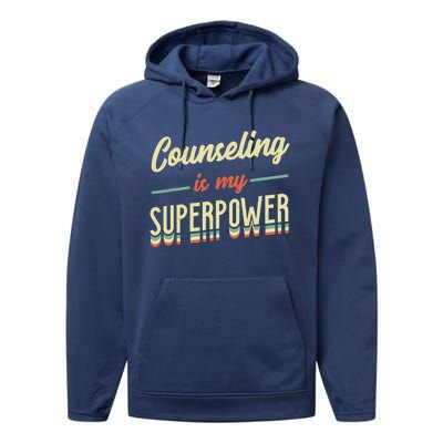 Counseling Is My Superpower School Counselor Performance Fleece Hoodie