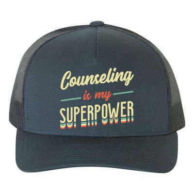 Counseling Is My Superpower School Counselor Yupoong Adult 5-Panel Trucker Hat