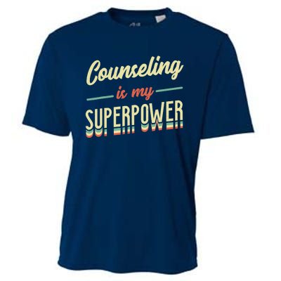 Counseling Is My Superpower School Counselor Cooling Performance Crew T-Shirt