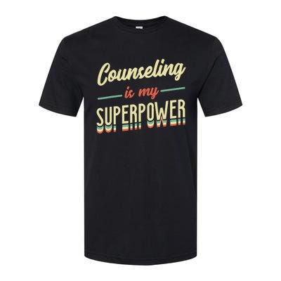 Counseling Is My Superpower School Counselor Softstyle CVC T-Shirt