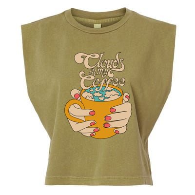 Clouds In My Coffee Garment-Dyed Women's Muscle Tee