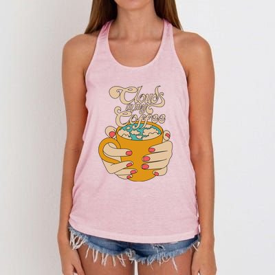 Clouds In My Coffee Women's Knotted Racerback Tank