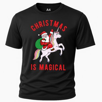 Christmas Is Magical Unicorn Santa Claus Performance Shirt