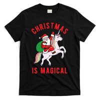 Christmas Is Magical Unicorn Santa Claus T-Shirt
