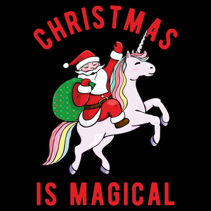 Christmas Is Magical Unicorn Santa Claus Zip Tote Bag
