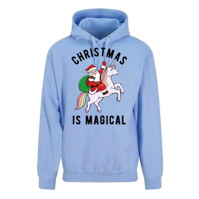 Christmas Is Magical Unicorn Santa Claus Unisex Surf Hoodie