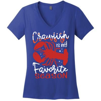 Crawfish Is My Favorite Season Lobster Crayfish Yabbies Meaningful Gift Women's V-Neck T-Shirt