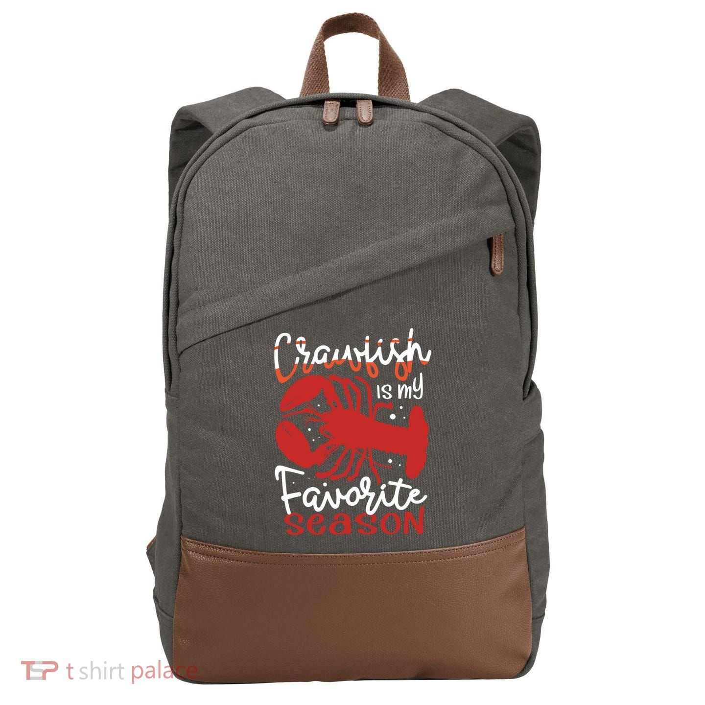Crawfish Is My Favorite Season Lobster Crayfish Yabbies Meaningful Gift Cotton Canvas Backpack