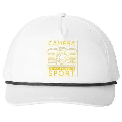 Camera Is My Favorite Sport Photographer And Camera Lover Snapback Five-Panel Rope Hat