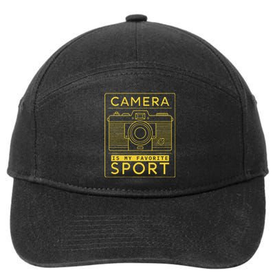 Camera Is My Favorite Sport Photographer And Camera Lover 7-Panel Snapback Hat