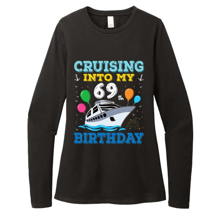 Cruising Into My 69th Birthday Party Womens CVC Long Sleeve Shirt