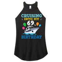 Cruising Into My 69th Birthday Party Women's Perfect Tri Rocker Tank