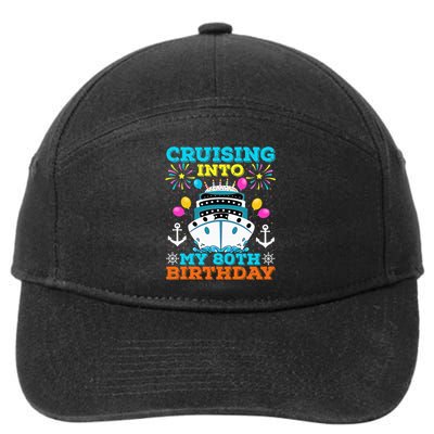 Cruising Into My 80th Birthday Party Cruise Theme Birthday 7-Panel Snapback Hat