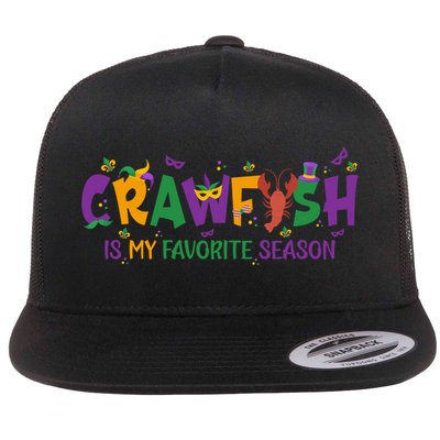 Crawfish Is My Favorite Season Mardi Gras Crawfish Lobster Gift Flatbill Hat