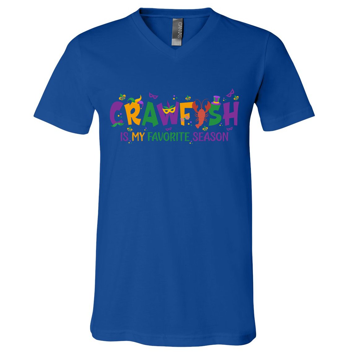 Crawfish Is My Favorite Season Mardi Gras Crawfish Lobster Gift V-Neck T-Shirt