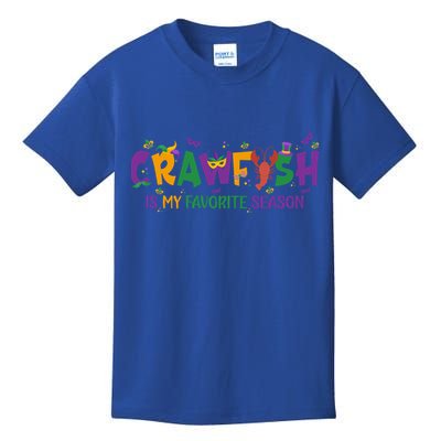 Crawfish Is My Favorite Season Mardi Gras Crawfish Lobster Gift Kids T-Shirt