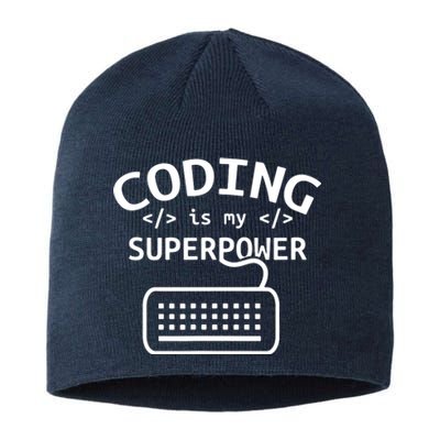 Coding Is My Superpower Coder Code Software Programmer Sustainable Beanie