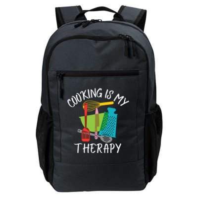 Cooking Is My Therapy Chef Cook Gifts Funny Culinary Daily Commute Backpack