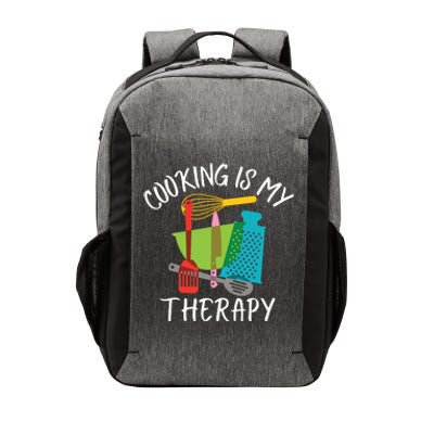 Cooking Is My Therapy Chef Cook Gifts Funny Culinary Vector Backpack