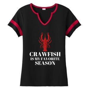 Crawfish Is My Favorite Season Sucking Mudbug Seafood Lover Cool Gift Ladies Halftime Notch Neck Tee