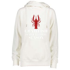 Crawfish Is My Favorite Season Sucking Mudbug Seafood Lover Cool Gift Womens Funnel Neck Pullover Hood