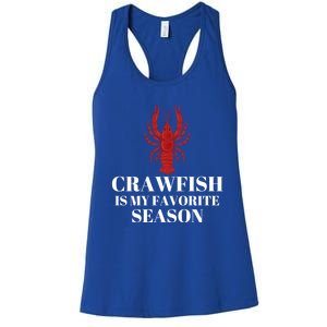 Crawfish Is My Favorite Season Sucking Mudbug Seafood Lover Cool Gift Women's Racerback Tank