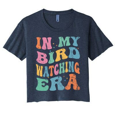 Cute In My Bird Watching Era Funny Birds Lovers Women's Crop Top Tee