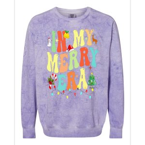 Christmas In My Merry Christmas Era Xmas Holiday Colorblast Crewneck Sweatshirt