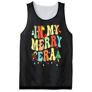 Christmas In My Merry Christmas Era Xmas Holiday Mesh Reversible Basketball Jersey Tank