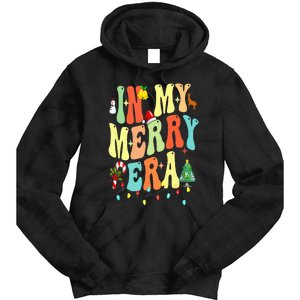 Christmas In My Merry Christmas Era Xmas Holiday Tie Dye Hoodie