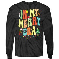 Christmas In My Merry Christmas Era Xmas Holiday Tie-Dye Long Sleeve Shirt