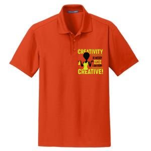 Creativity Is Messy And I Am Very Messy Black Craft Meaningful Gift Dry Zone Grid Polo