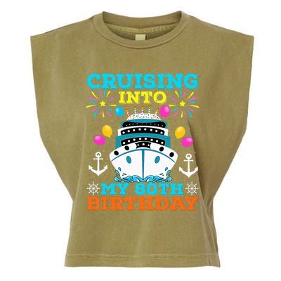 Cruising Into My 80th Birthday Party Cruise Garment-Dyed Women's Muscle Tee