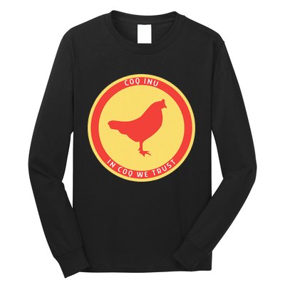 Coq Inu Meme Coq Inu Crypto Coq Inu Beautiful Black Coq Inu Long Sleeve Shirt