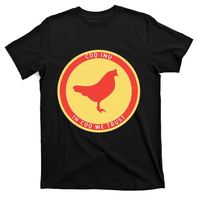 Coq Inu Meme Coq Inu Crypto Coq Inu Beautiful Black Coq Inu T-Shirt