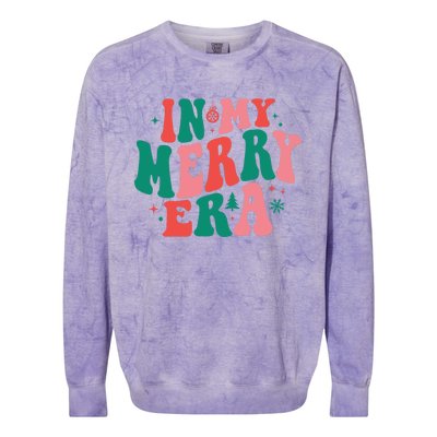 Christmas In My Merry Era Xmas Holiday Christmas Colorblast Crewneck Sweatshirt