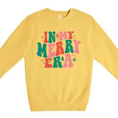 Christmas In My Merry Era Xmas Holiday Christmas Premium Crewneck Sweatshirt