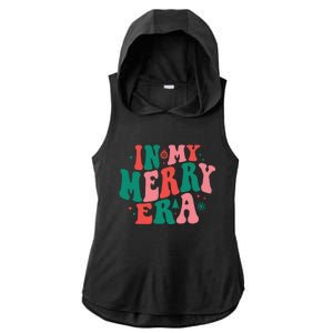 Christmas In My Merry Era Xmas Holiday Christmas Ladies PosiCharge Tri-Blend Wicking Draft Hoodie Tank