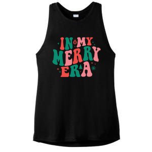 Christmas In My Merry Era Xmas Holiday Christmas Ladies PosiCharge Tri-Blend Wicking Tank