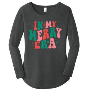 Christmas In My Merry Era Xmas Holiday Christmas Women's Perfect Tri Tunic Long Sleeve Shirt