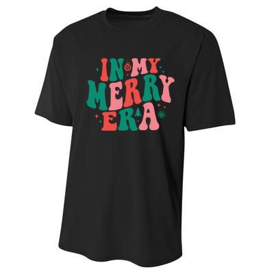 Christmas In My Merry Era Xmas Holiday Christmas Performance Sprint T-Shirt