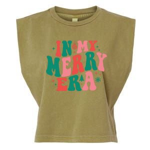 Christmas In My Merry Era Xmas Holiday Christmas Garment-Dyed Women's Muscle Tee