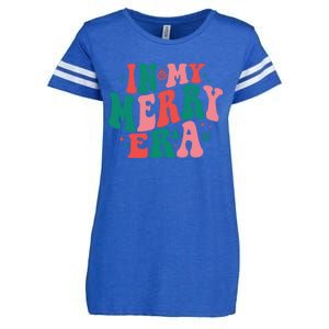 Christmas In My Merry Era Xmas Holiday Christmas Enza Ladies Jersey Football T-Shirt