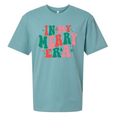 Christmas In My Merry Era Xmas Holiday Christmas Sueded Cloud Jersey T-Shirt