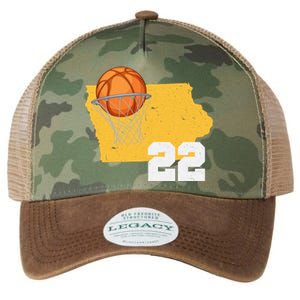 Clark Iowa Map 22 Basketball Lover Legacy Tie Dye Trucker Hat