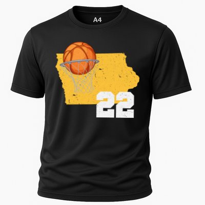 Clark Iowa Map 22 Basketball Lover Performance Shirt