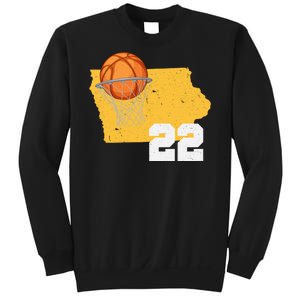 Clark Iowa Map 22 Basketball Lover Sweatshirt